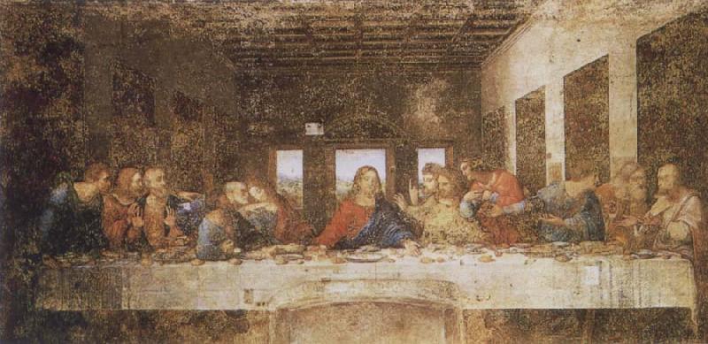 Leonardo  Da Vinci The Last Supper oil painting picture